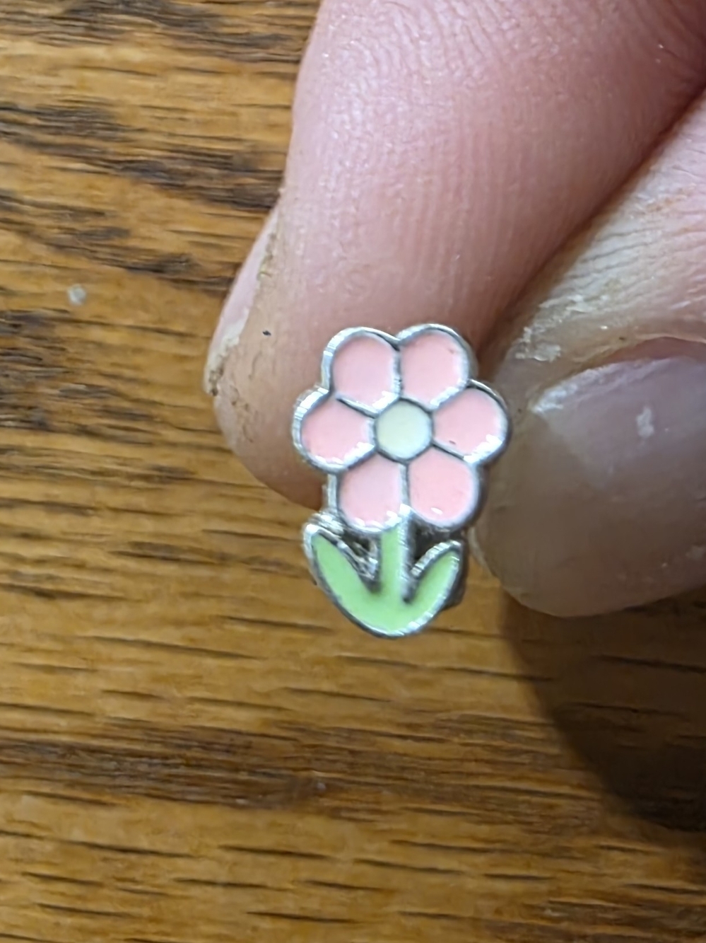 Pink & Green Flower Enamel Stud Earring - Women Jewelry